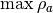 \max \rho_a